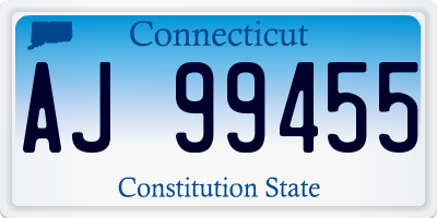 CT license plate AJ99455