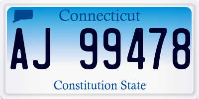 CT license plate AJ99478