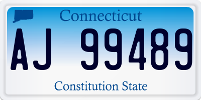 CT license plate AJ99489