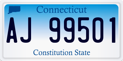 CT license plate AJ99501