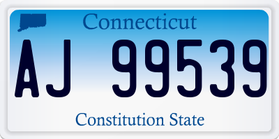 CT license plate AJ99539