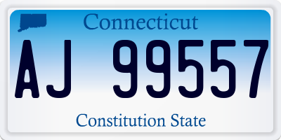CT license plate AJ99557