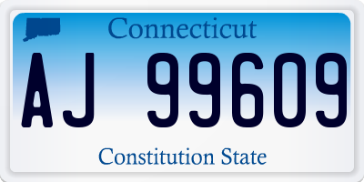 CT license plate AJ99609