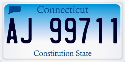CT license plate AJ99711