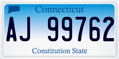 CT license plate AJ99762