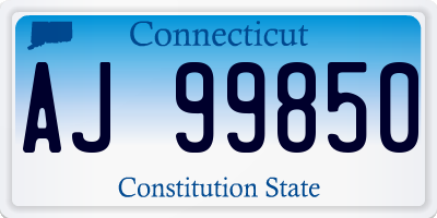 CT license plate AJ99850