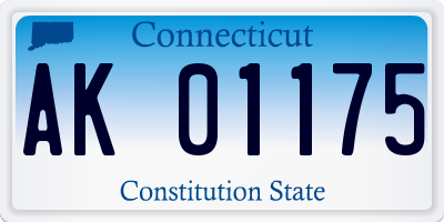 CT license plate AK01175