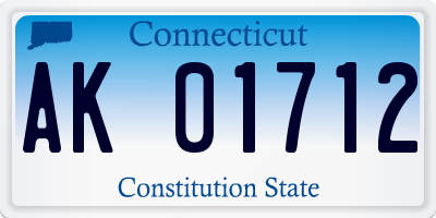 CT license plate AK01712