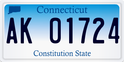 CT license plate AK01724