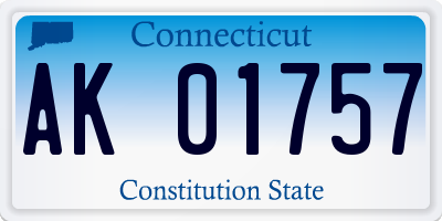 CT license plate AK01757