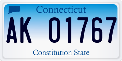 CT license plate AK01767