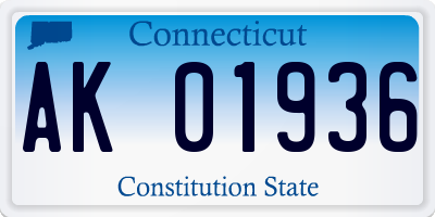 CT license plate AK01936