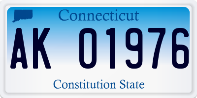 CT license plate AK01976