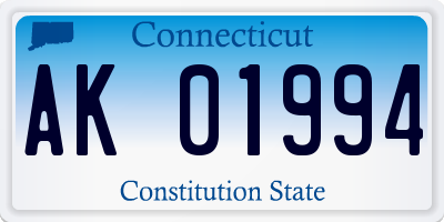 CT license plate AK01994