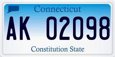CT license plate AK02098