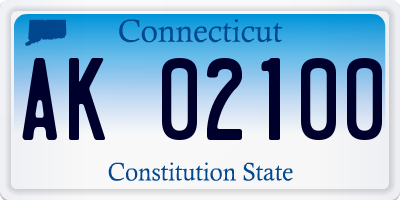 CT license plate AK02100