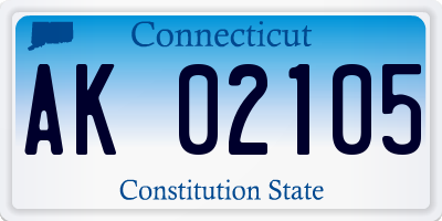 CT license plate AK02105