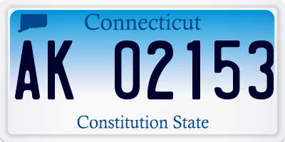CT license plate AK02153