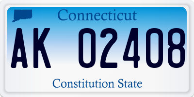 CT license plate AK02408