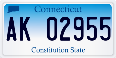 CT license plate AK02955