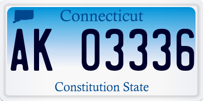 CT license plate AK03336