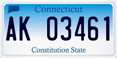 CT license plate AK03461