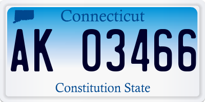 CT license plate AK03466