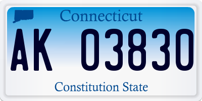 CT license plate AK03830