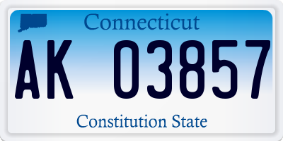 CT license plate AK03857