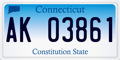 CT license plate AK03861