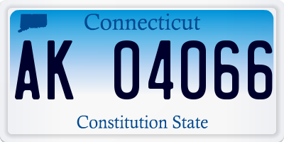 CT license plate AK04066