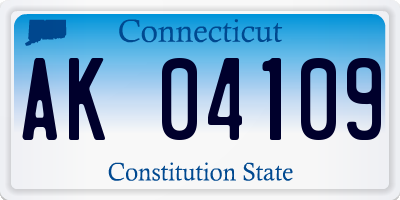 CT license plate AK04109