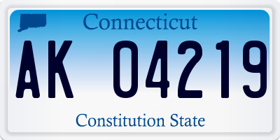 CT license plate AK04219