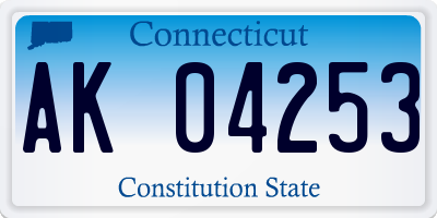 CT license plate AK04253