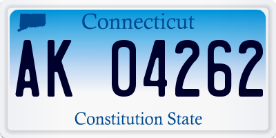CT license plate AK04262