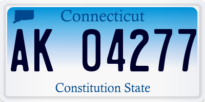 CT license plate AK04277