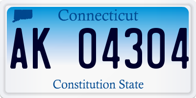 CT license plate AK04304