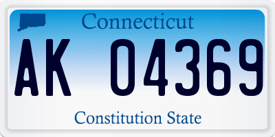 CT license plate AK04369