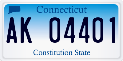CT license plate AK04401