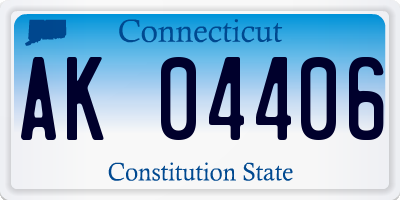 CT license plate AK04406