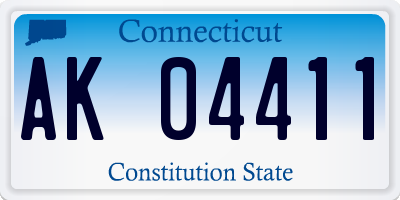 CT license plate AK04411