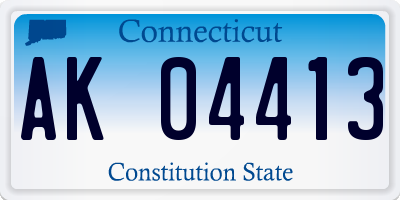 CT license plate AK04413