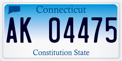 CT license plate AK04475