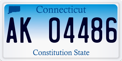 CT license plate AK04486