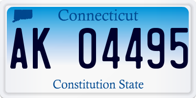 CT license plate AK04495