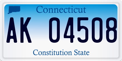 CT license plate AK04508