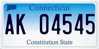 CT license plate AK04545