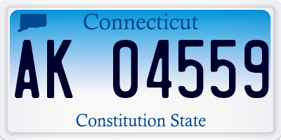 CT license plate AK04559