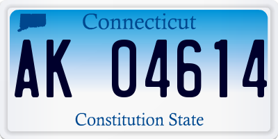 CT license plate AK04614