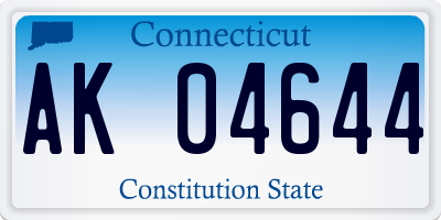 CT license plate AK04644